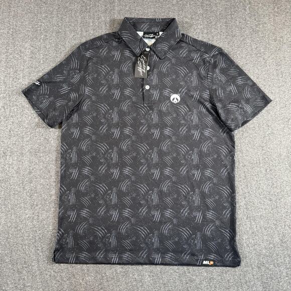 Sunday Swagger Polo Shirt Mens Medium Frisco Pandas Black Gray MLP Pickleball - Picture 12 of 12